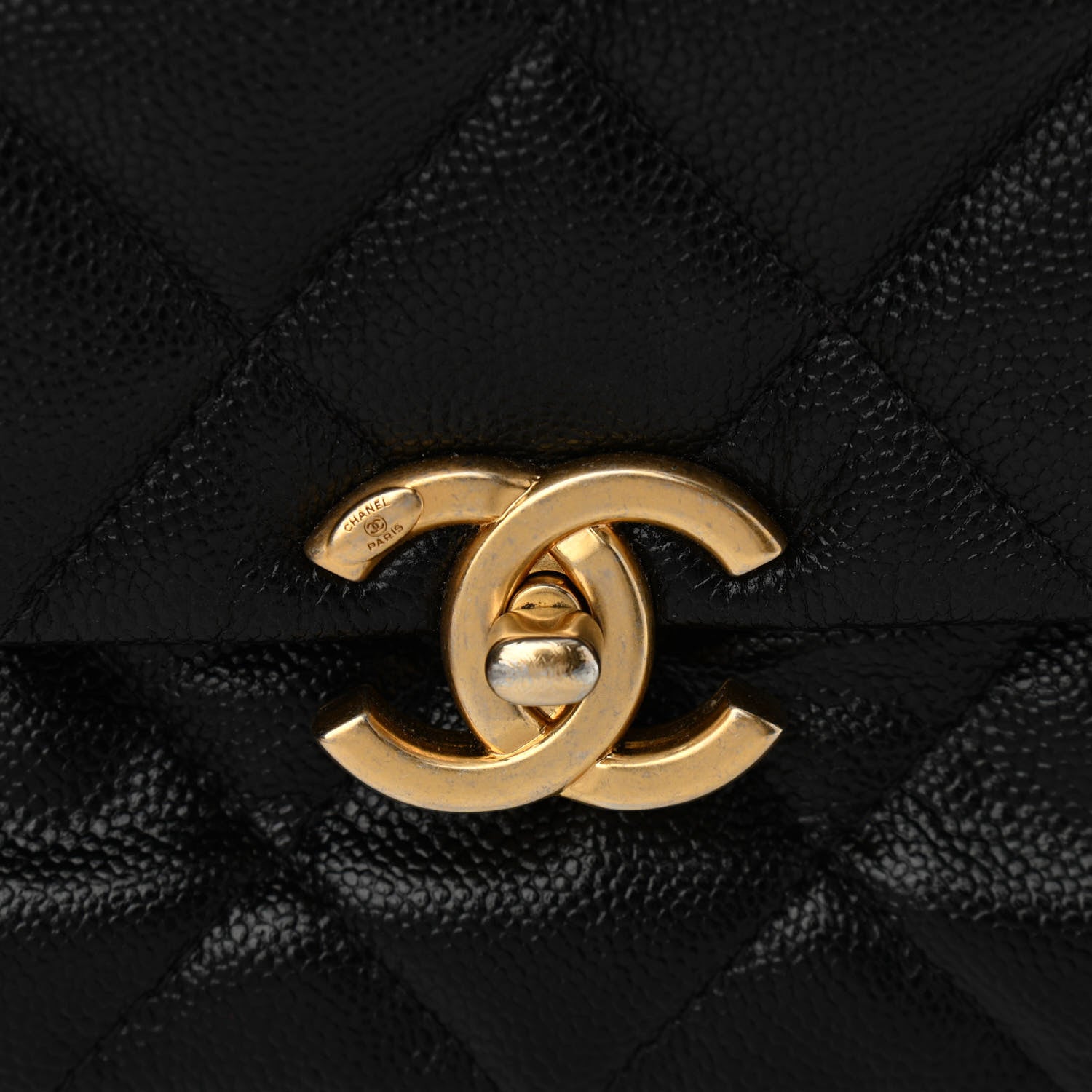 Chanel Shiny Caviar Quilted Large Chain Melody Flap Black 10 of 13