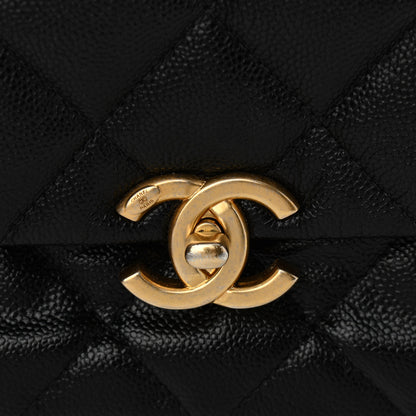 Chanel Shiny Caviar Quilted Large Chain Melody Flap Black 10 of 13