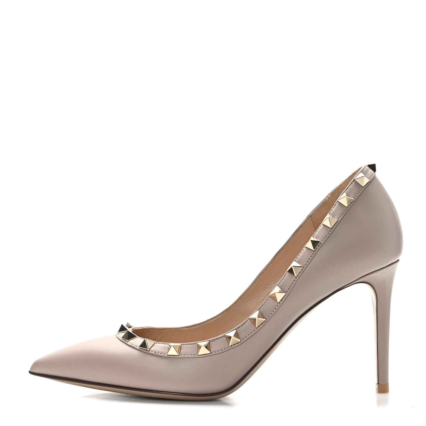 Nappa Rockstud 85mm Pumps 38.5 Poudre
