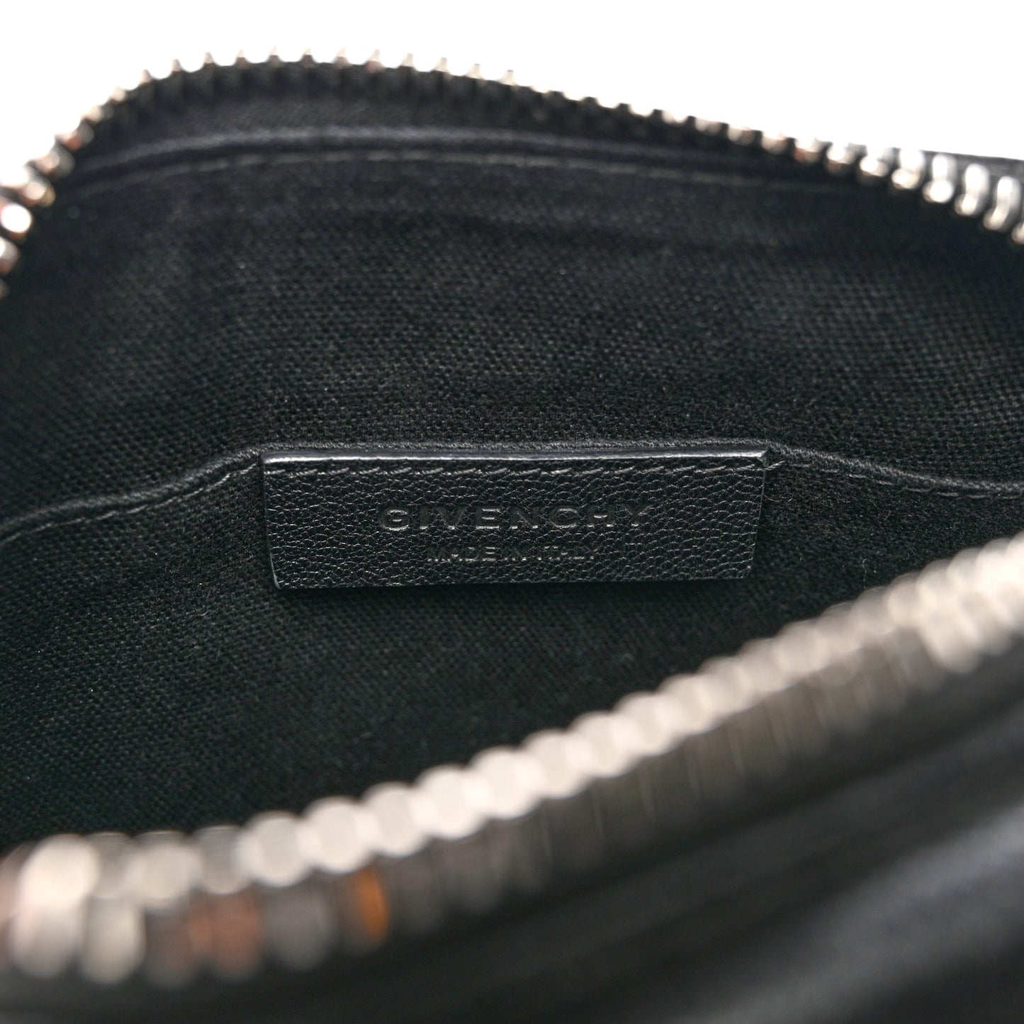 Sugar Goatskin Small Antigona Beauty Wristlet Black