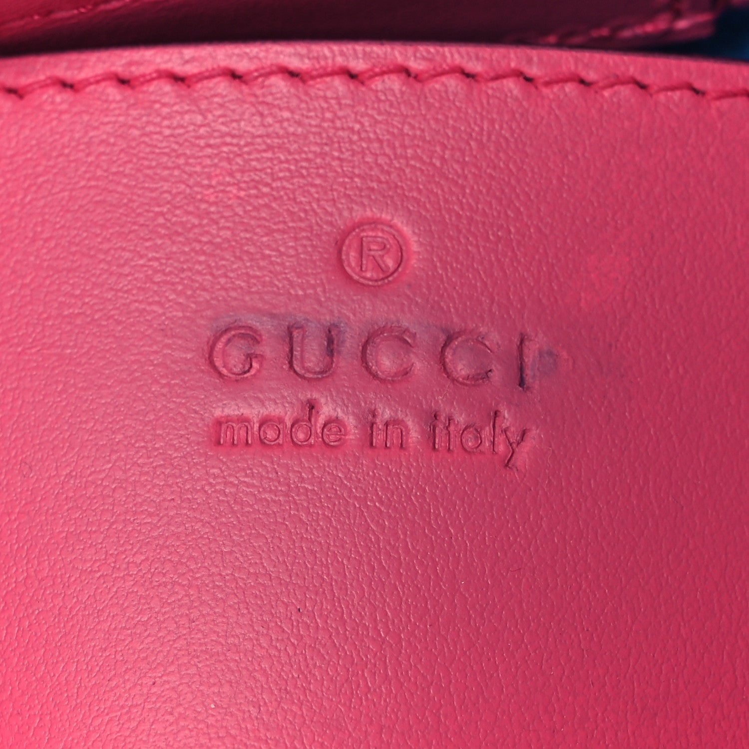 Gucci Calfskin GG Tennis Embossed Mini Tote Bag Modern Fuchsia Modern Blue 6 of 10