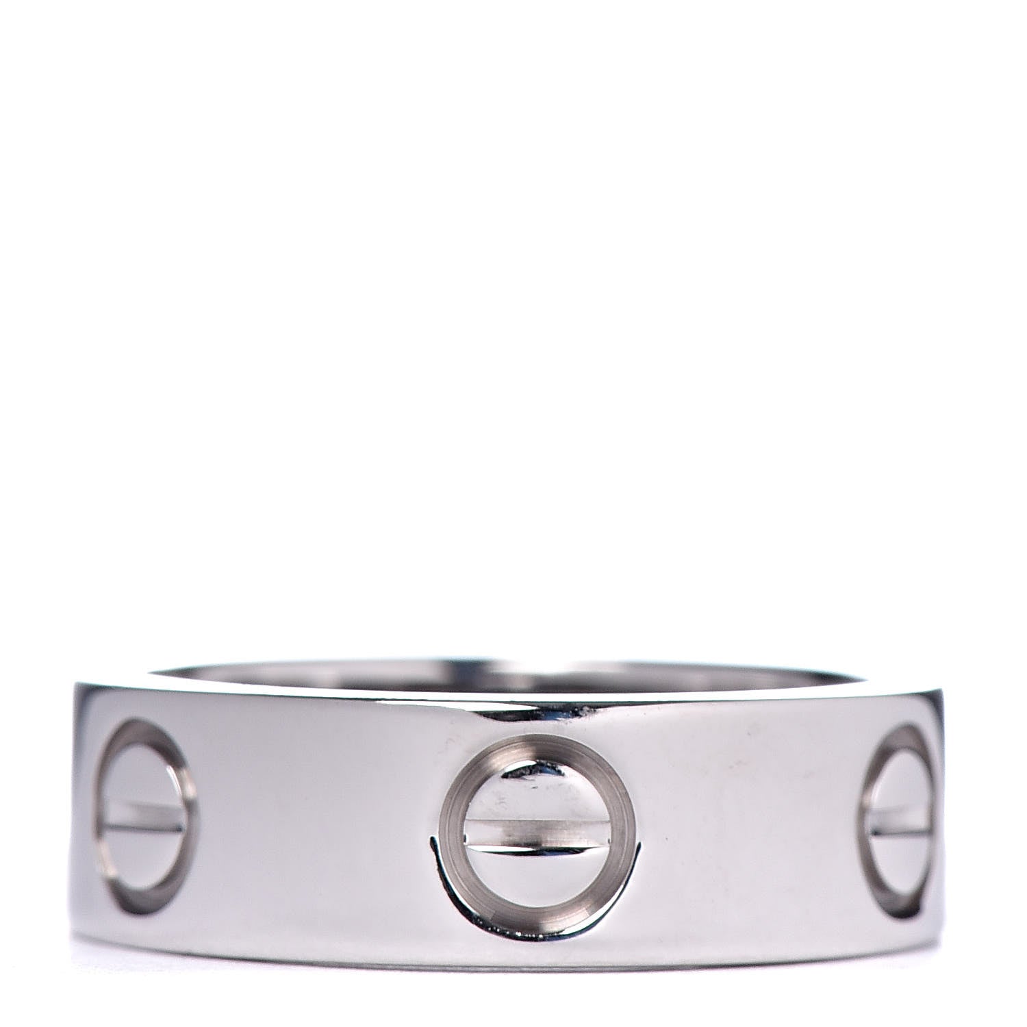 Cartier 18K White Gold 5.5mm LOVE Ring 48 4.5 3 of 5