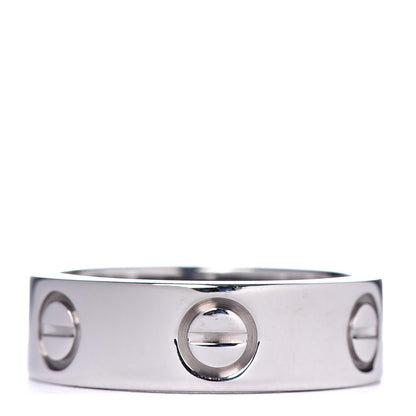 Cartier 18K White Gold 5.5mm LOVE Ring 48 4.5 3 of 5