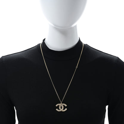 Chanel Pearl CC Pendant Necklace Gold 3 of 5