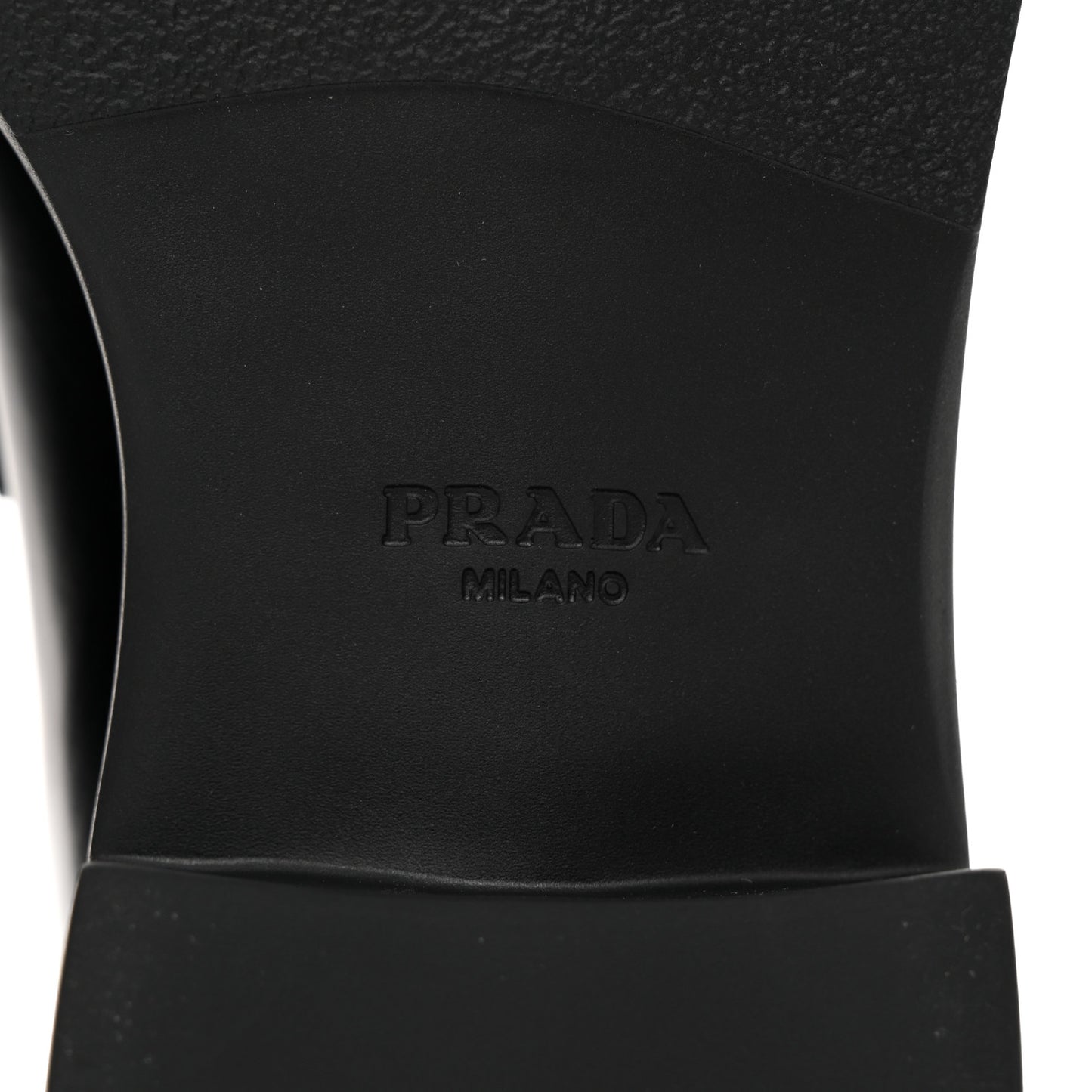 Spazzolato Metal Triangle Logo 50mm Loafers 37.5 Black