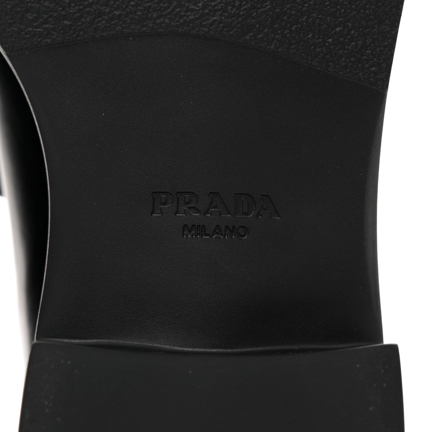 Prada Spazzolato Metal Triangle Logo 50mm Loafers 37.5 Black 6 of 12