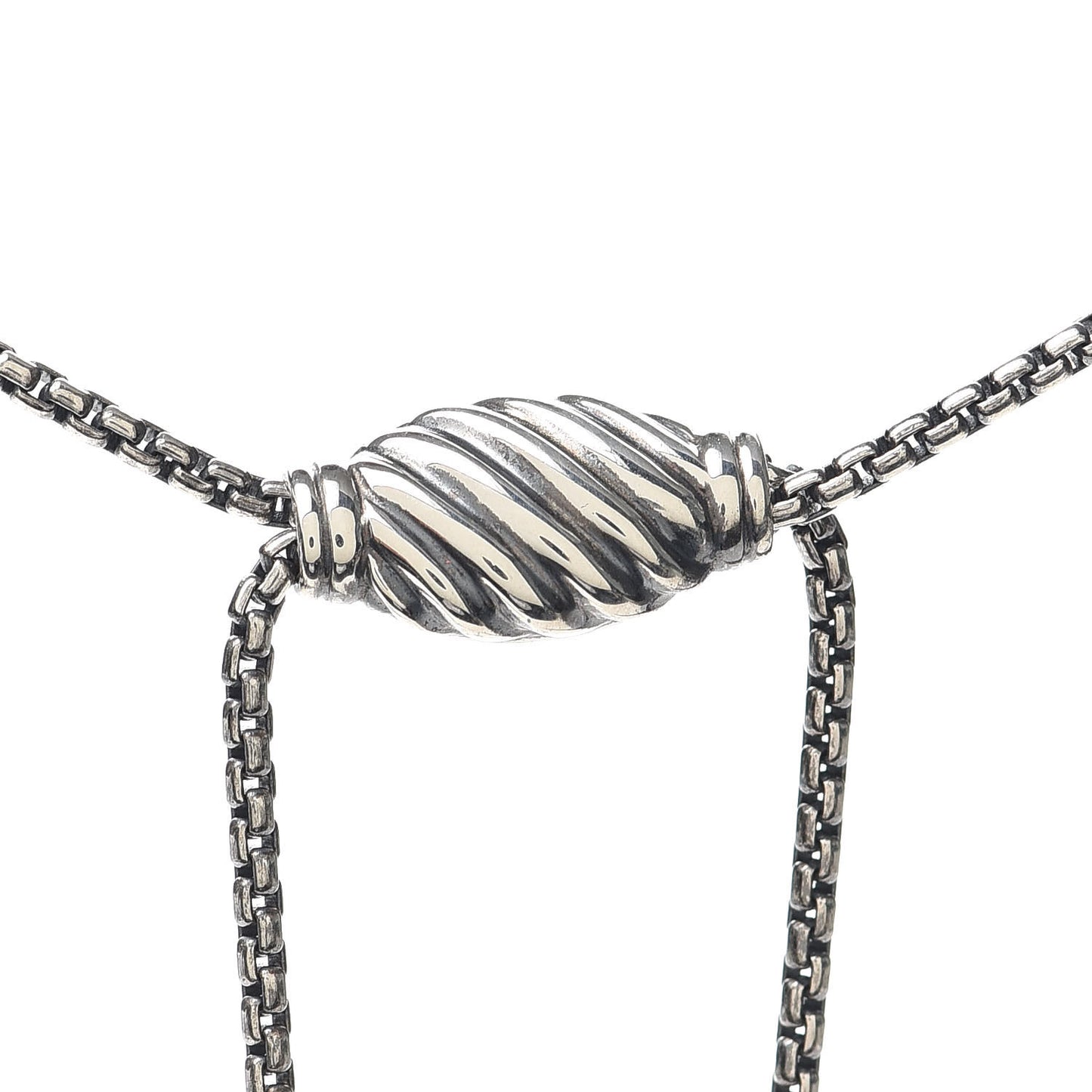 Sterling Silver 14K Yellow Gold 37mm Crossover Pendant Necklace