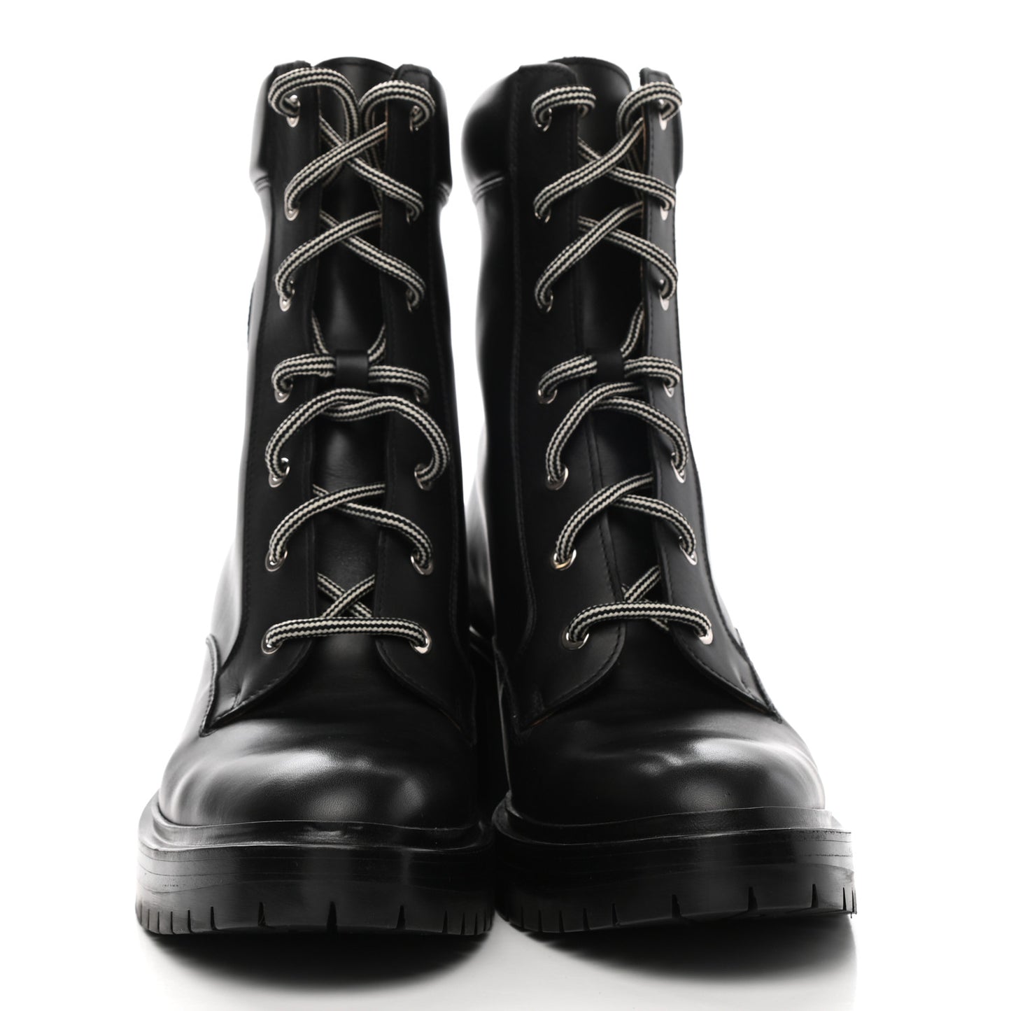 Calfskin Bridge Ankle Boots 40 Black