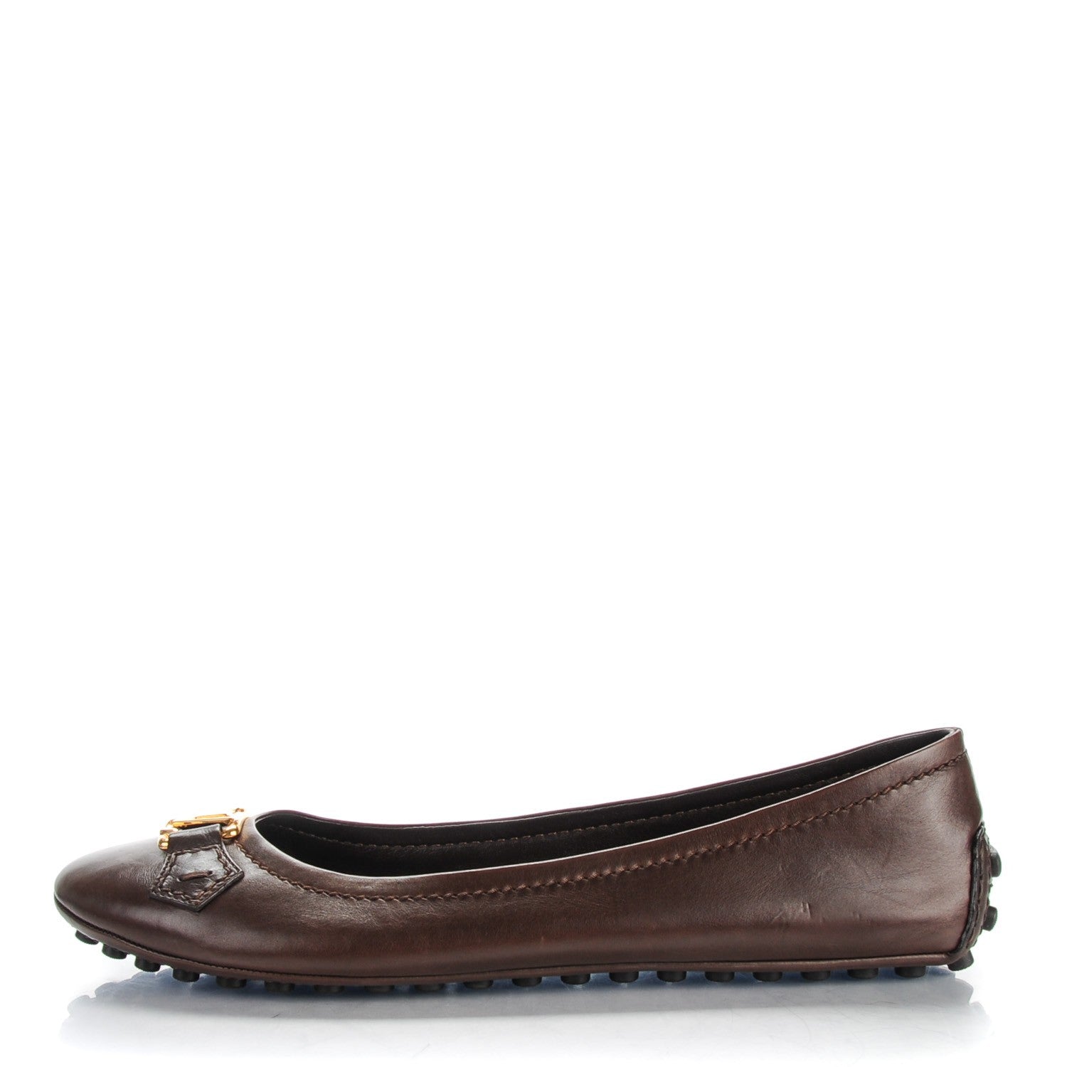 Louis Vuitton Calfskin Oxford Ballerina Flats Moka 40 1 of 8