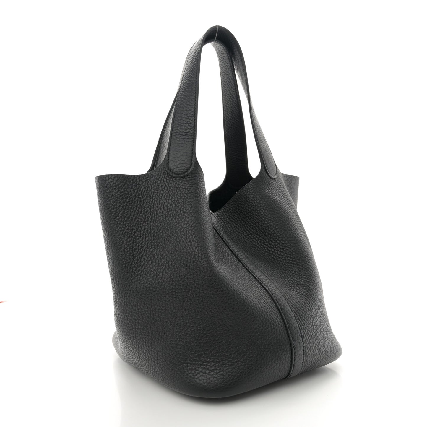 Taurillon Clemence Monochrome Picotin Lock 22 MM Black