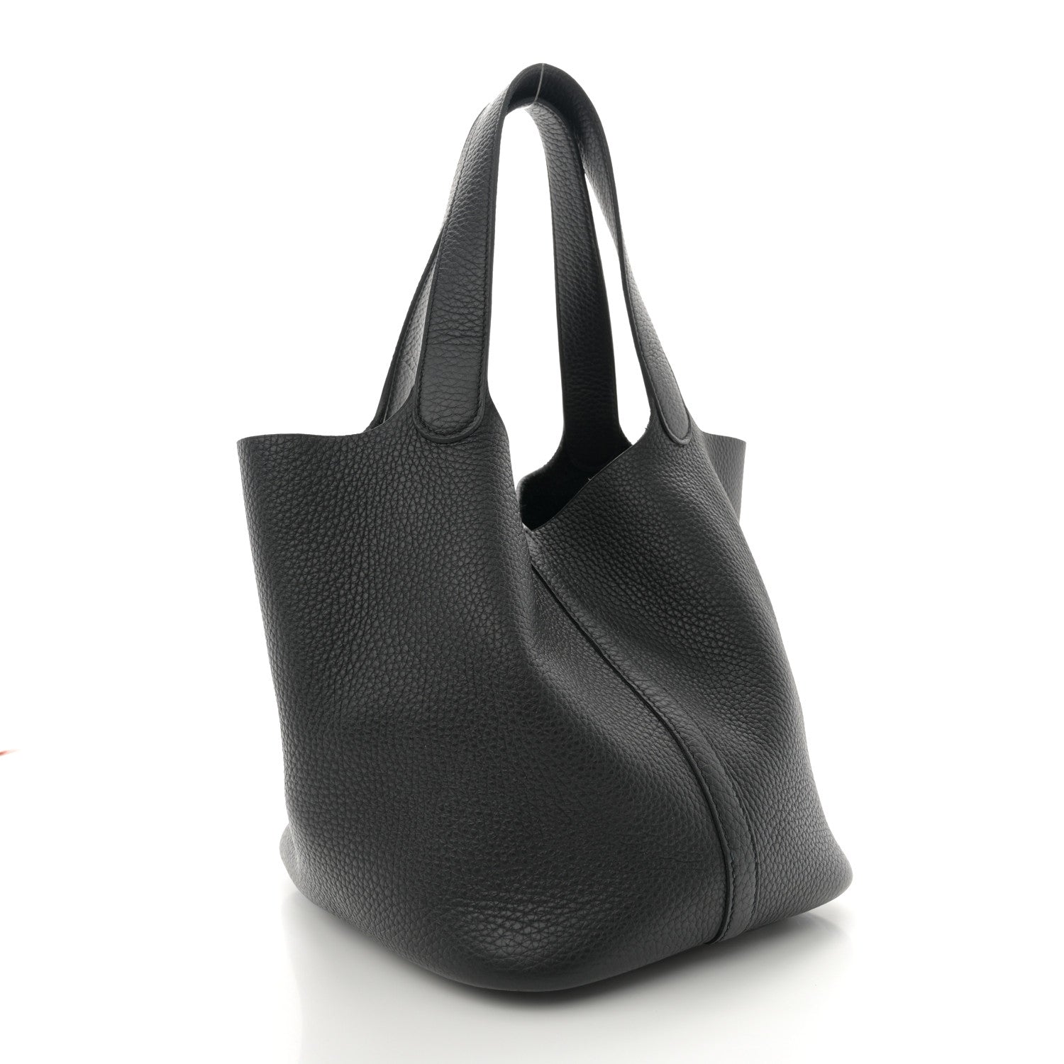 Hermes Taurillon Clemence Monochrome Picotin Lock 22 MM Black 3 of 11