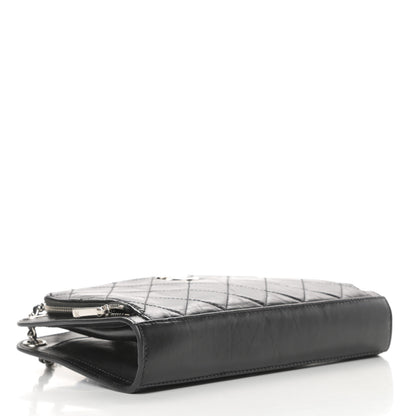 Chanel Aged Calfskin Quilted Shoulder Bag Black 4 of 13