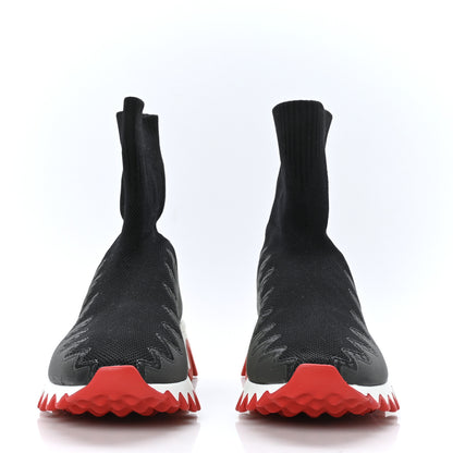 Christian Louboutin Knit Mesh Sharky Sock Sneakers 38 Black 2 of 7