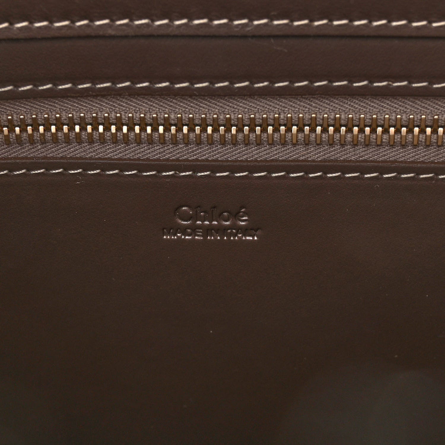 Chloe Felt Calfskin Medium Woody Ribbon Tote Deep Beige 6 of 10