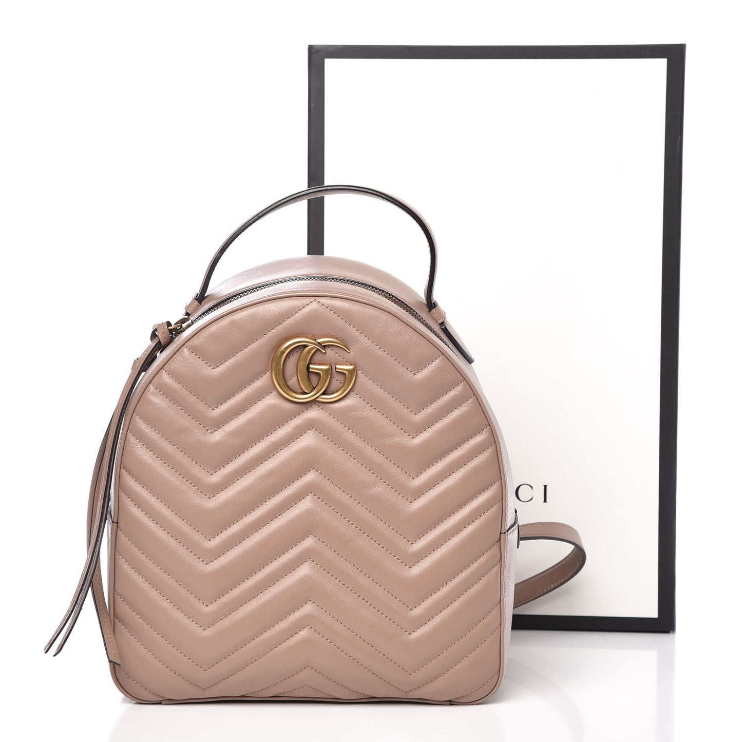 Calfskin Matelasse GG Marmont Backpack Porcelain Rose
