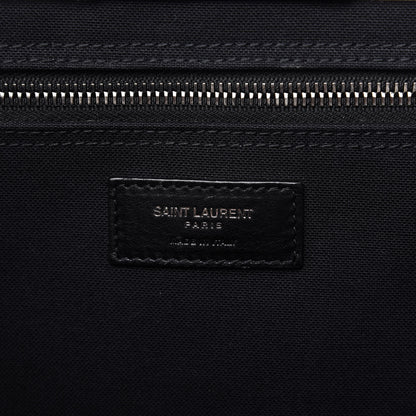 Saint Laurent Canvas Noe Striped Tote Black White 8 of 9