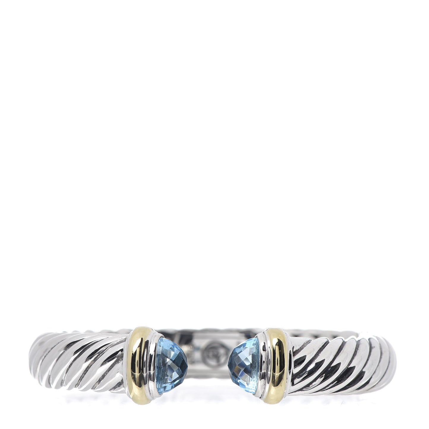 Sterling Silver 18K Yellow Gold Blue Topaz Waverly Bracelet