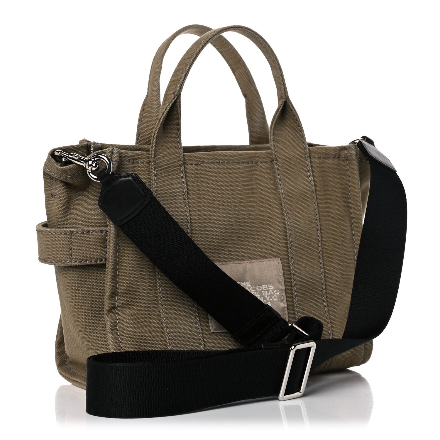 Marc Jacobs Cotton Canvas Small The Traveler Tote Bag Slate Green 3 of 11