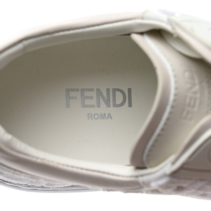 Fendi Velvet FF Calfskin Womens Fendi Force Low Top Sneakers 36 White 7 of 8