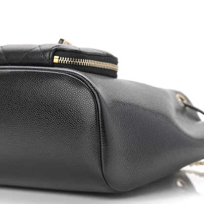 Chanel Caviar Quilted CC Pocket Bucket Bag Black 10 of 11