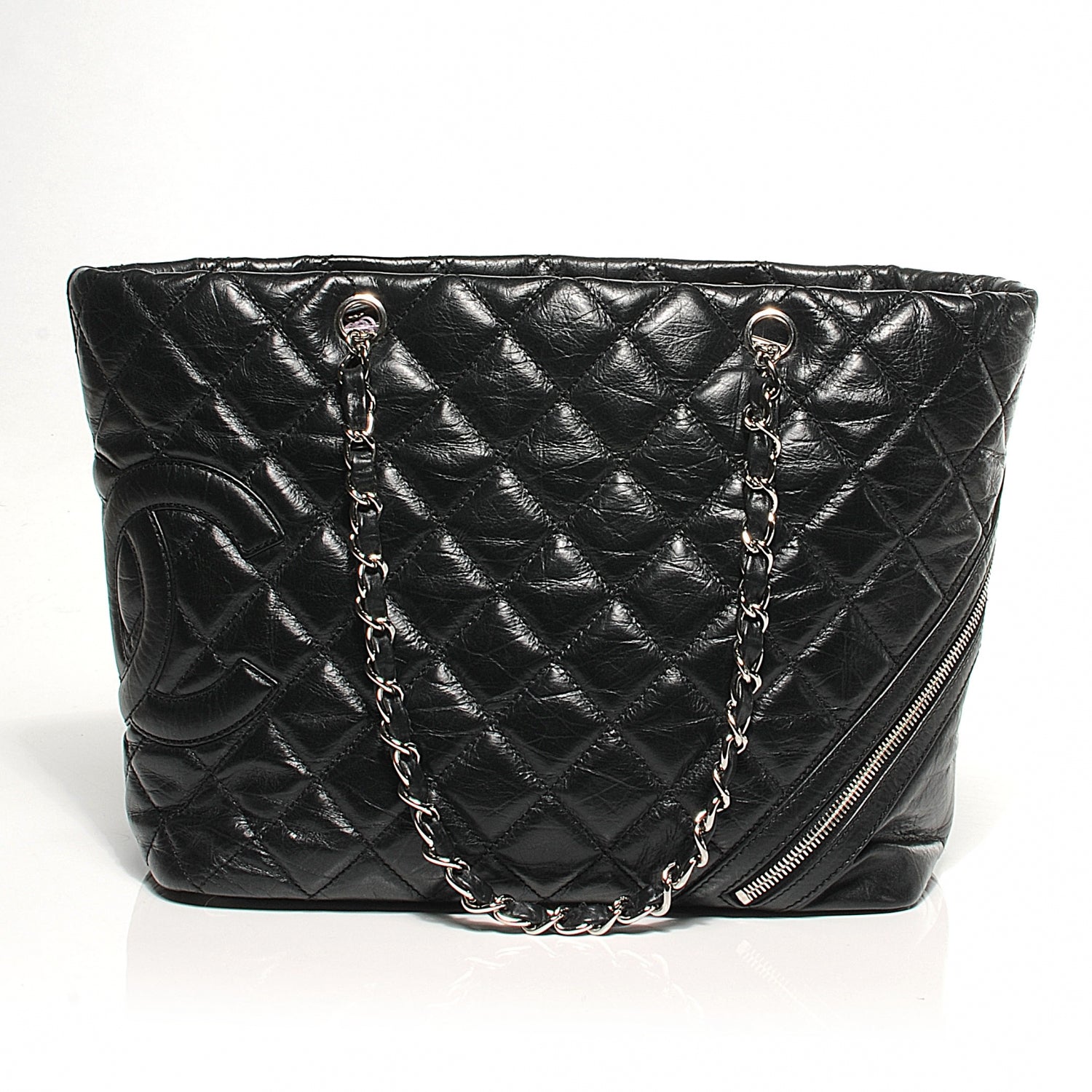 Chanel Leather Quilted Cotton Club Large Tote Black 1 of 10