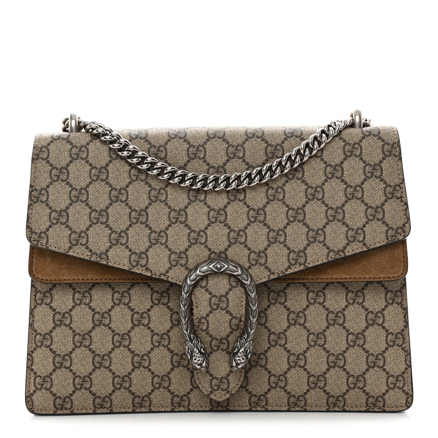 GG Supreme Monogram Medium Dionysus Shoulder Bag Taupe