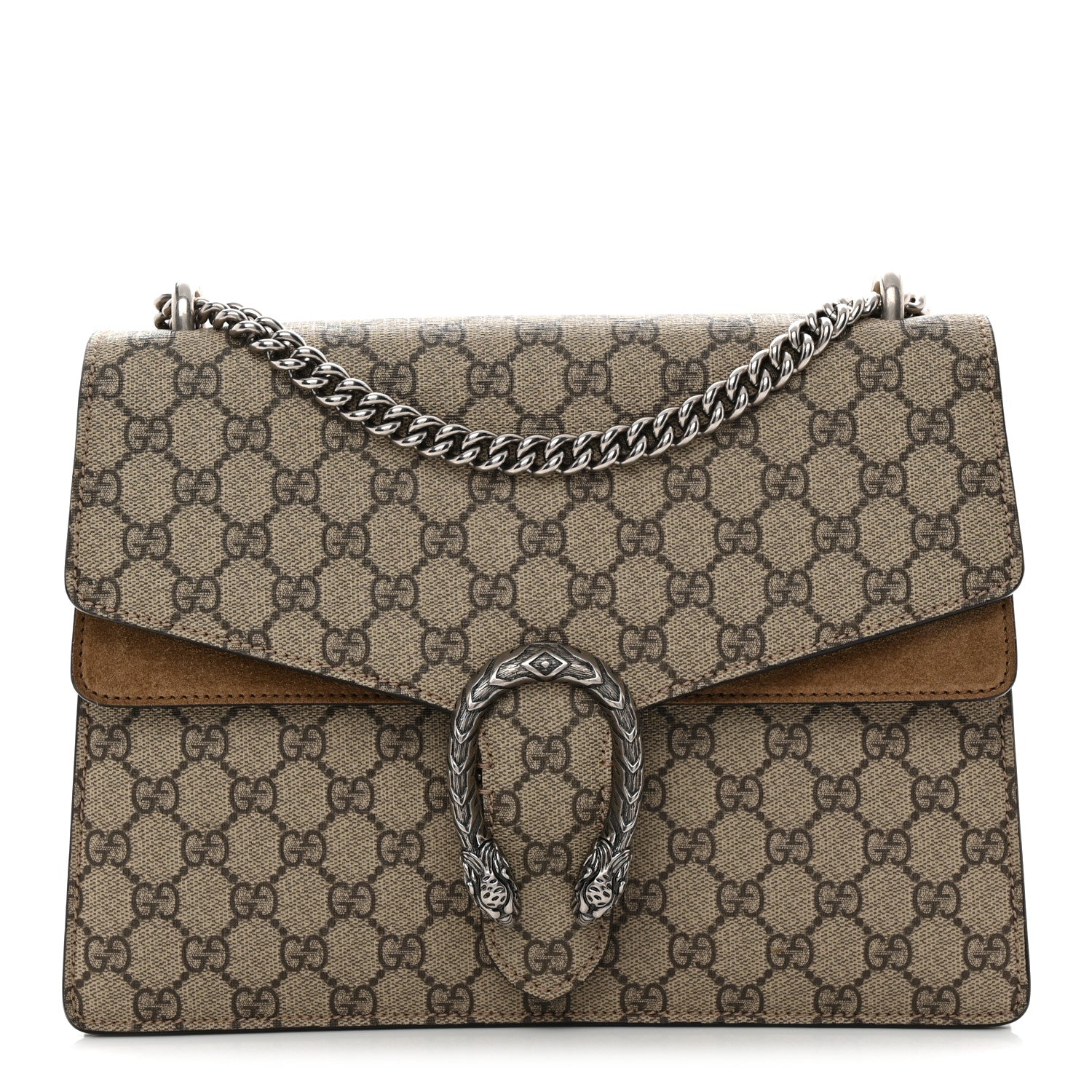 Gucci GG Supreme Monogram Medium Dionysus Shoulder Bag Taupe 1 of 12