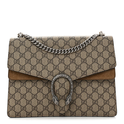 Gucci GG Supreme Monogram Medium Dionysus Shoulder Bag Taupe 1 of 12