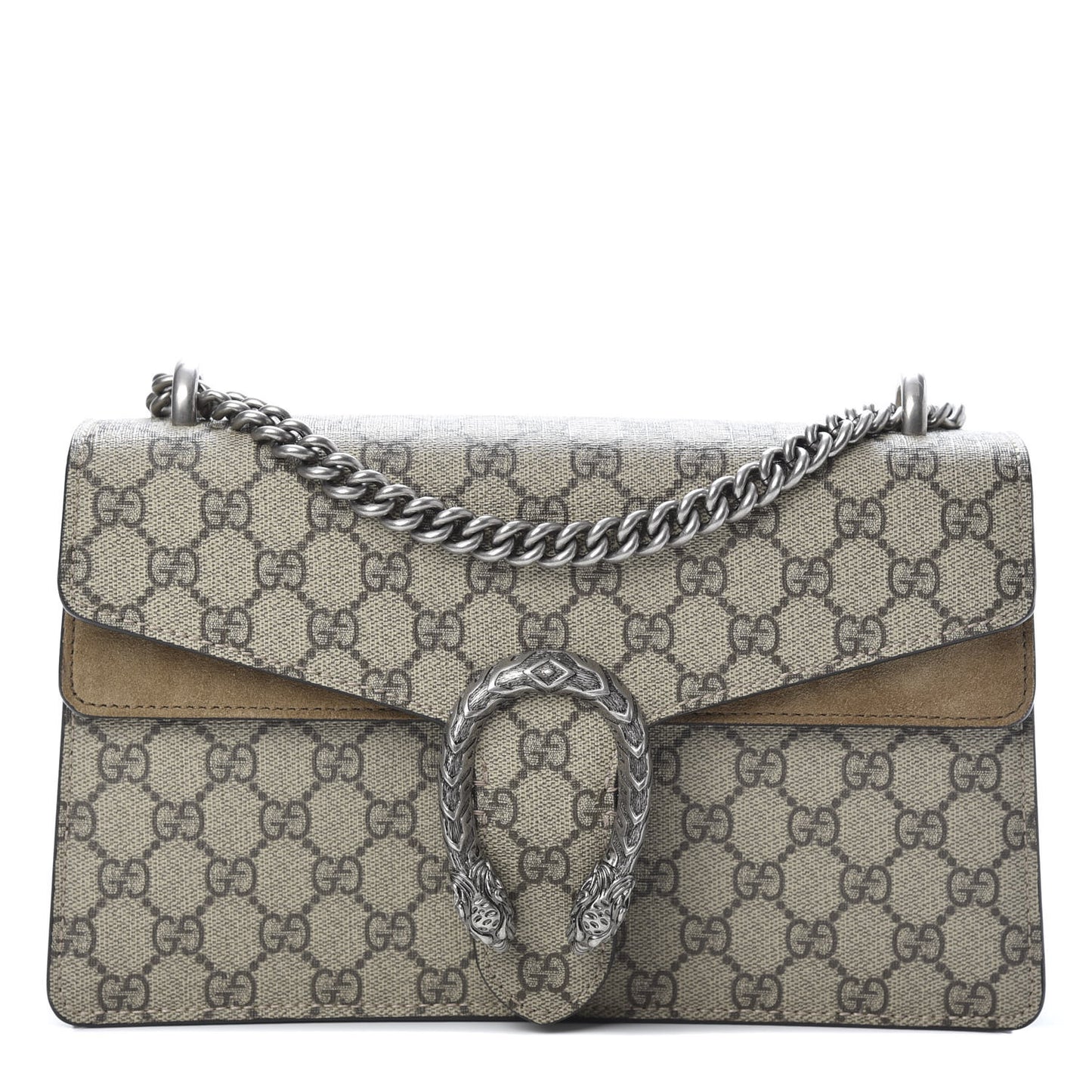 GG Supreme Monogram Small Dionysus Shoulder Bag Taupe