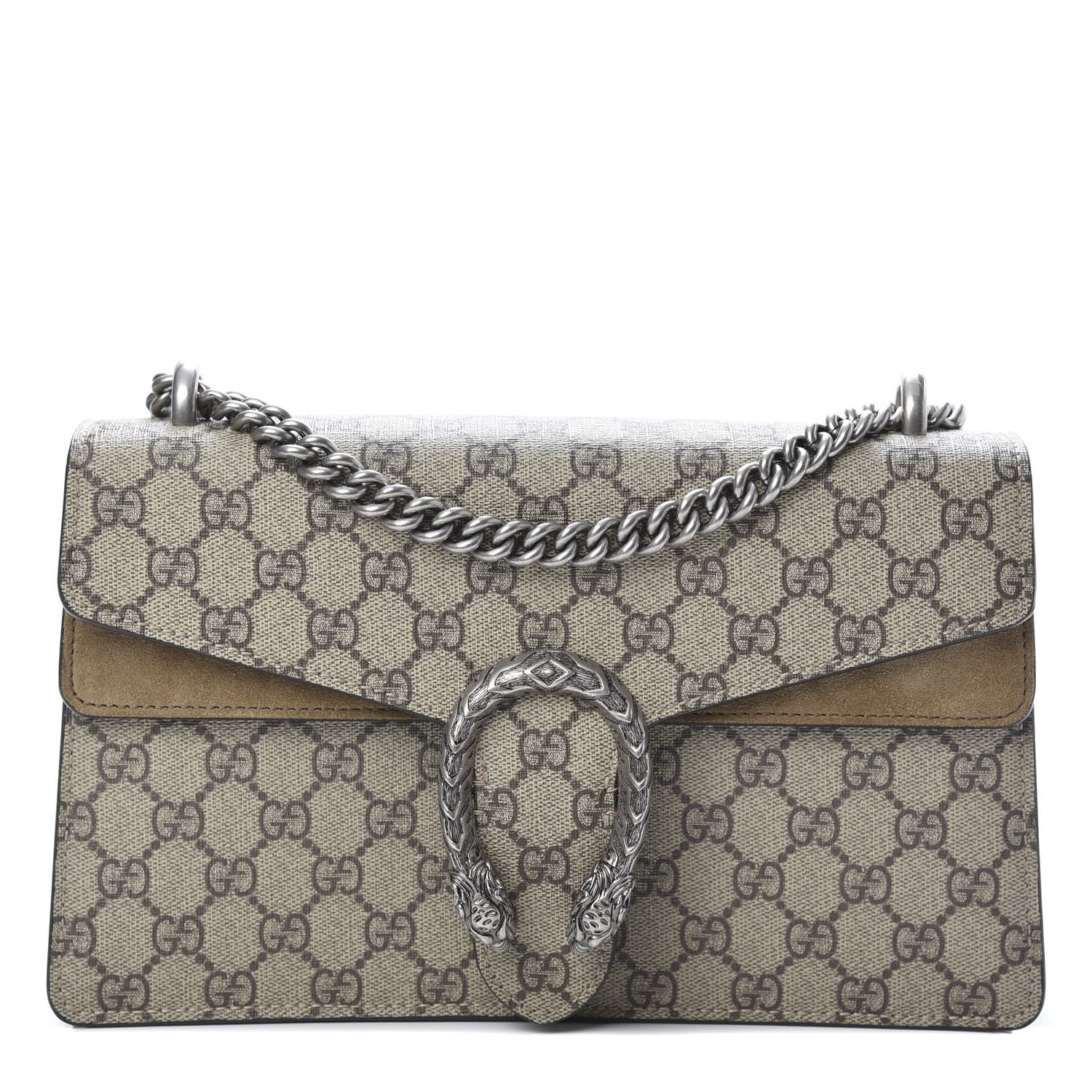 Gucci GG Supreme Monogram Small Dionysus Shoulder Bag Taupe 1 of 13
