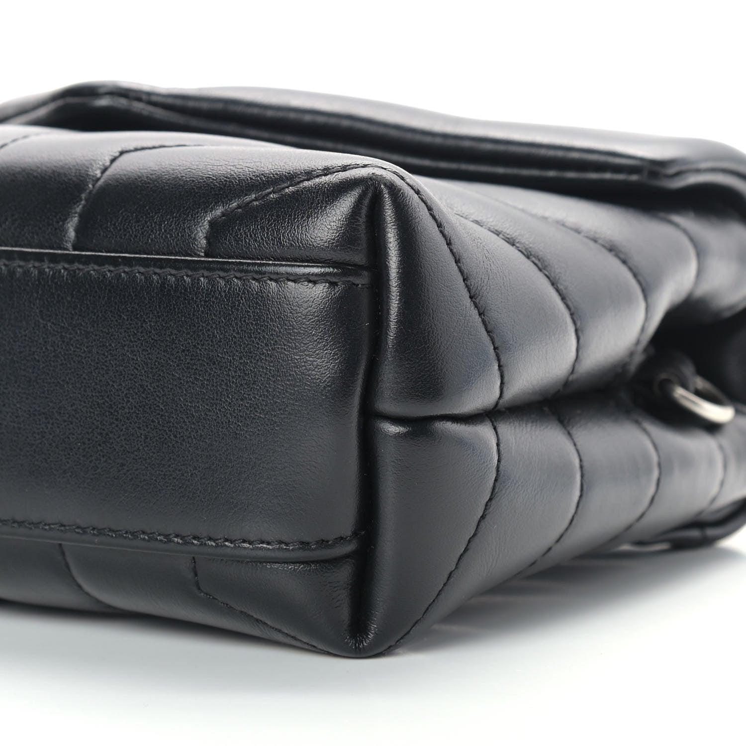 Saint Laurent Calfskin Y Quilted Monogram Toy Loulou Crossbody Bag Black 8 of 10