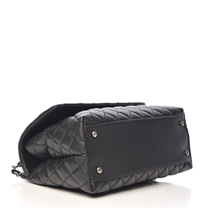 Chanel Caviar Quilted Small Coco Handle Flap Black 4 of 11