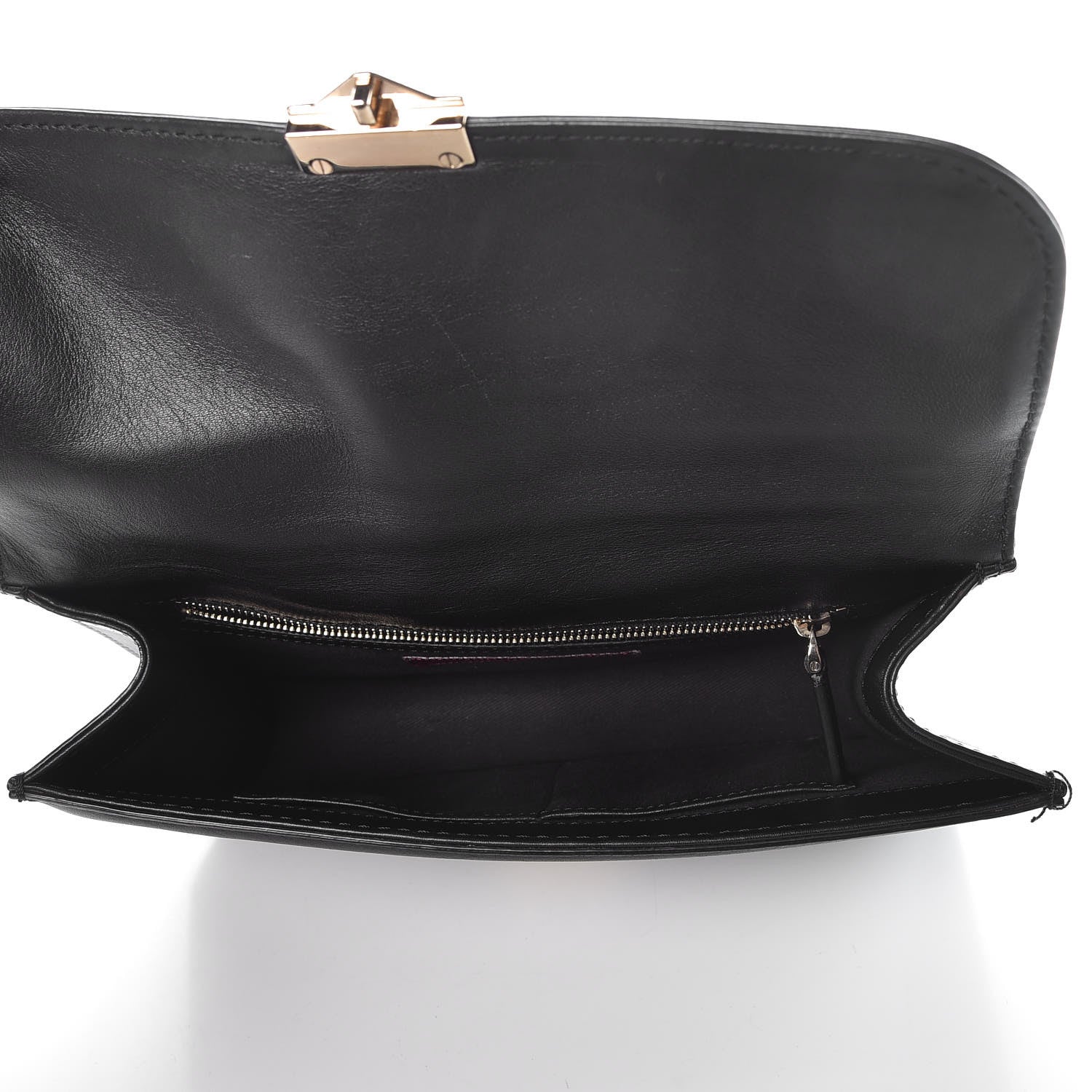 Valentino Garavani Vitello Medium Glam Lock Rockstud Flap Black 5 of 6