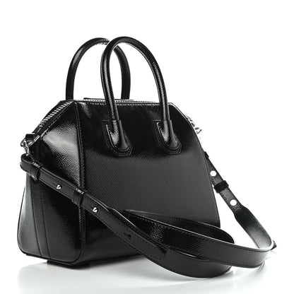 Givenchy Textured Patent Calfskin Mini Antigona Black 3 of 8