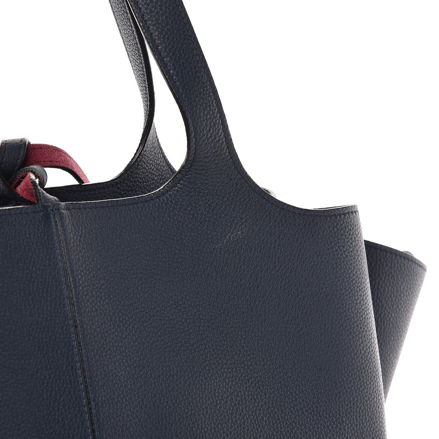 Celine Baby Grained Calfskin Medium Tri-Fold Bag Steel Blue 9 of 14