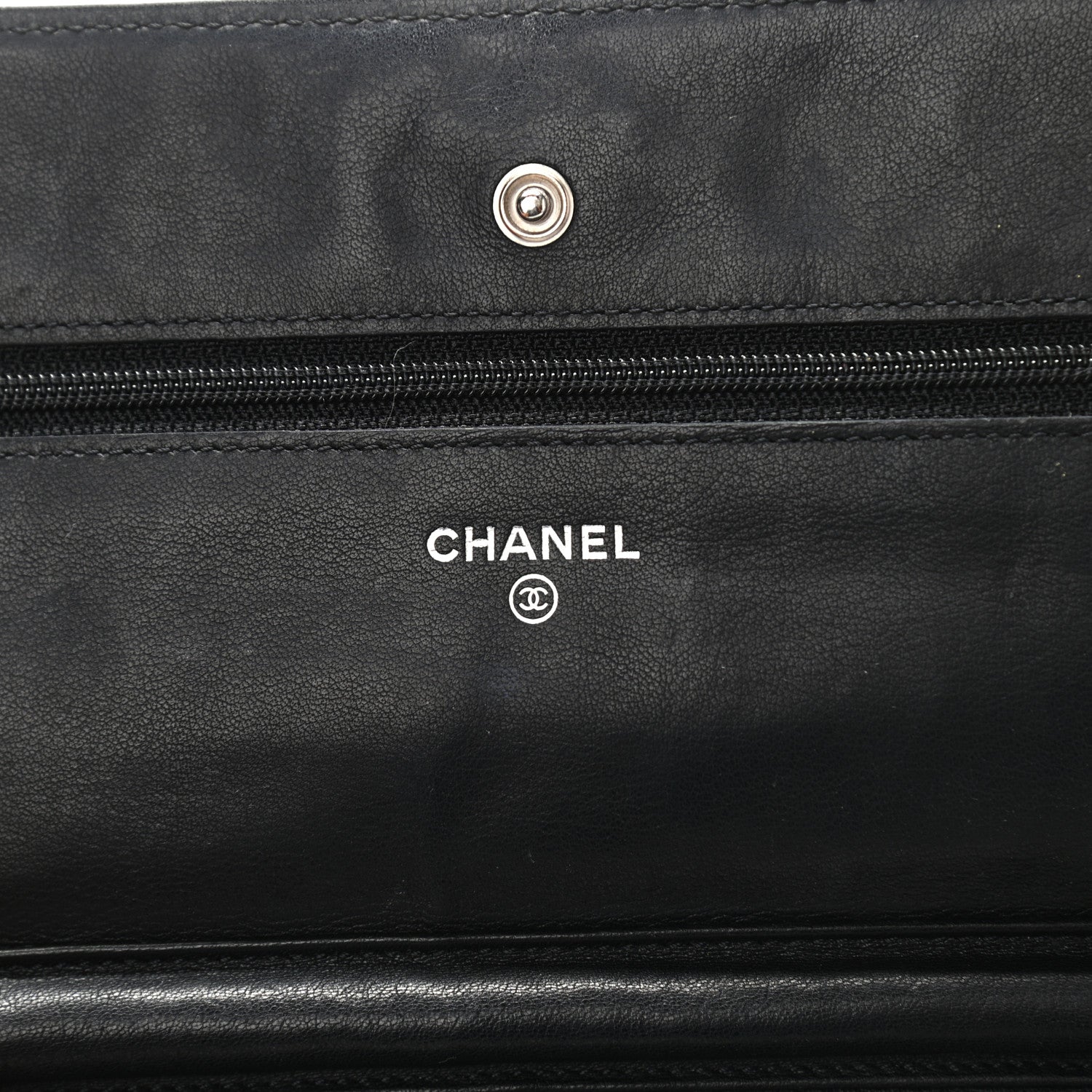 Chanel Distressed Patent Calfskin Quilted Reissue Wallet On Chain WOC Black 6 of 14