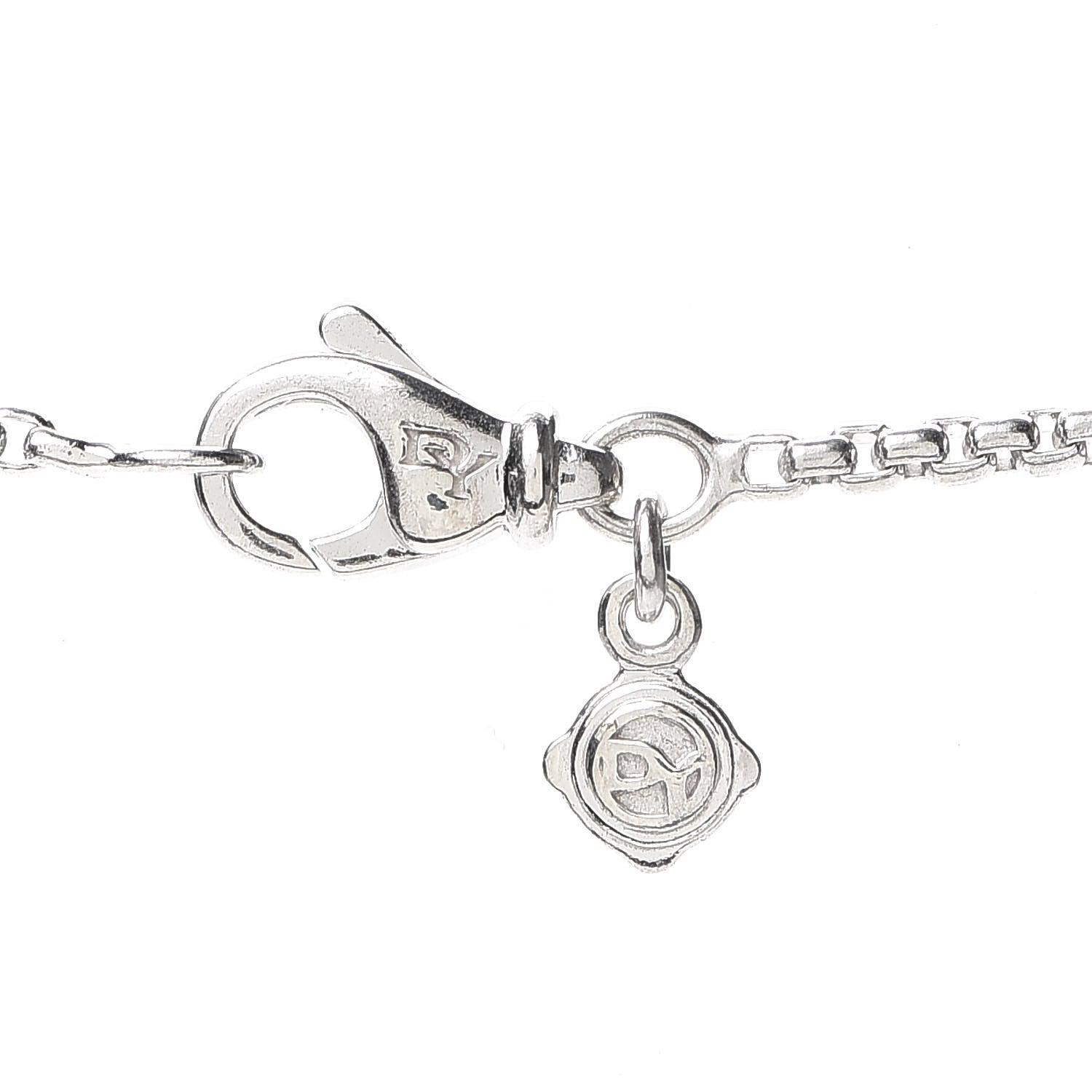 David Yurman Sterling Silver Diamond Crossover Station Necklace 4 of 5