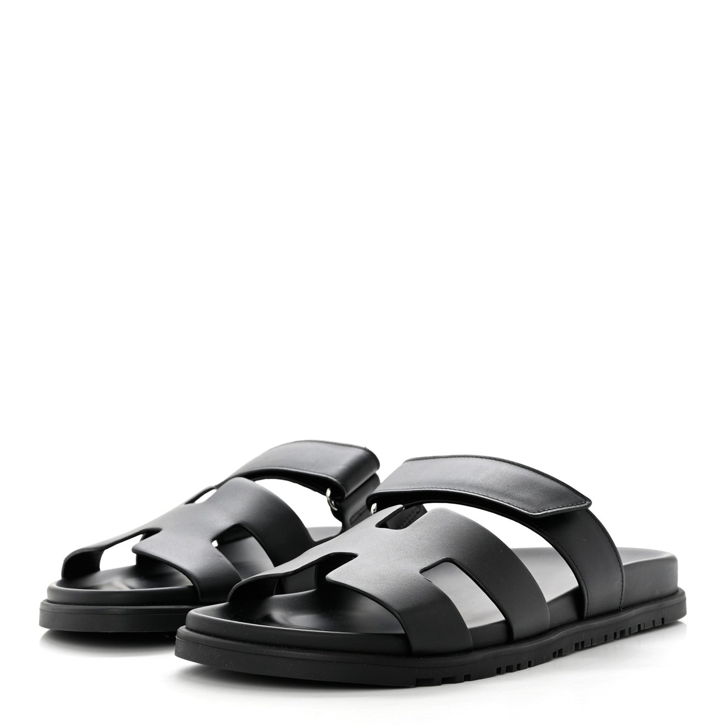 Calfskin Womens Chypre Sandals 40.5 Black