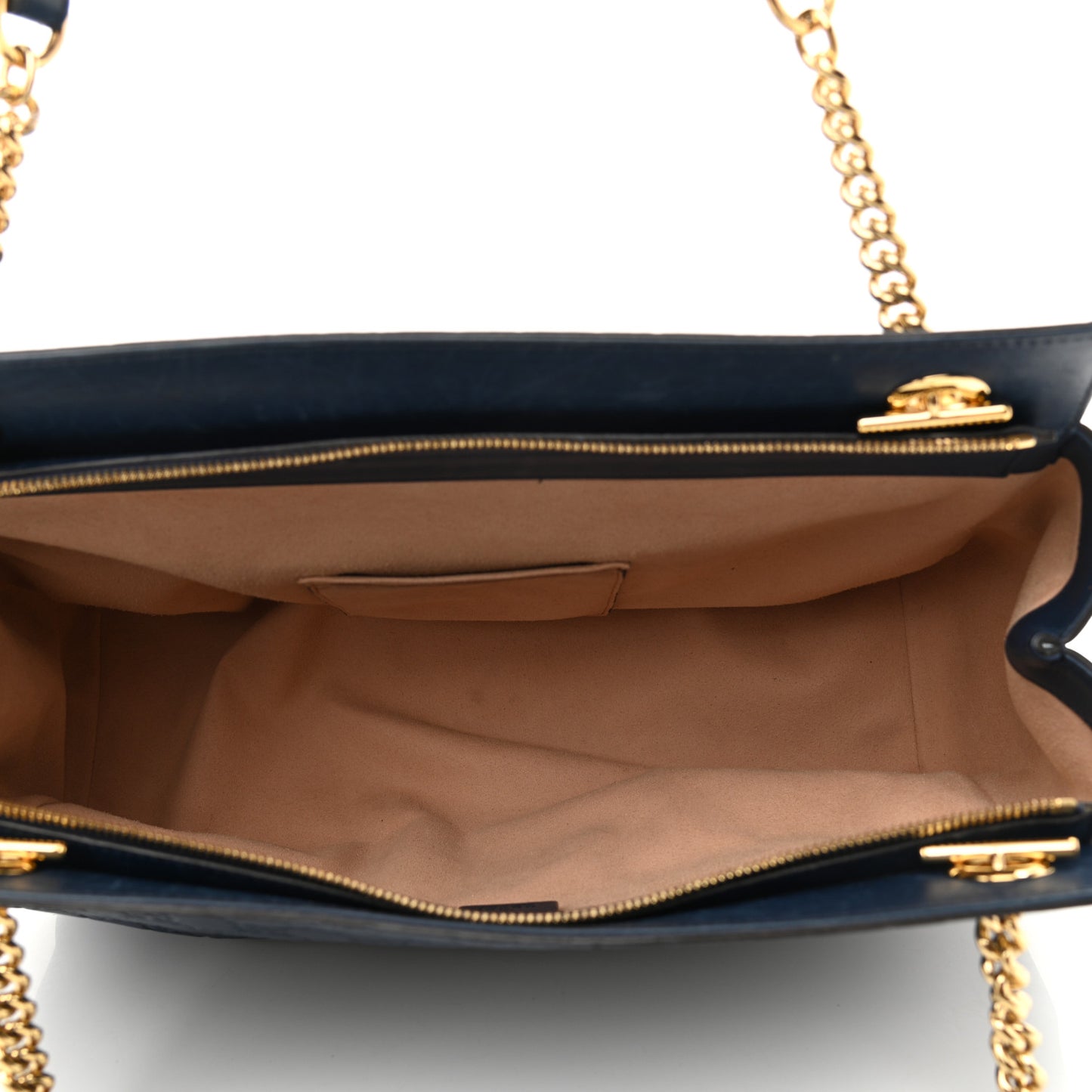 Guccissima Signature Large Chain Shoulder Bag Blue