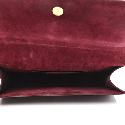 Saint Laurent Patent Classic Monogram Cassandre Clutch Dark Red 5 of 6