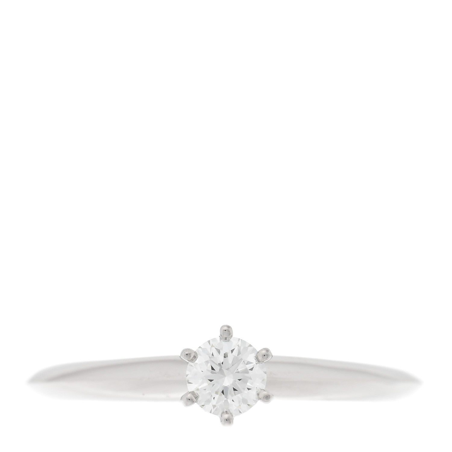 Tiffany Platinum Diamond .19ct Solitaire Engagement Ring 49 5 1 of 4