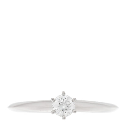 Tiffany Platinum Diamond .19ct Solitaire Engagement Ring 49 5 1 of 4