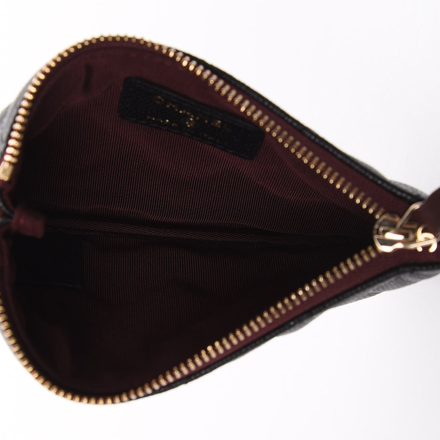 Caviar Quilted Small Cosmetic Case Black