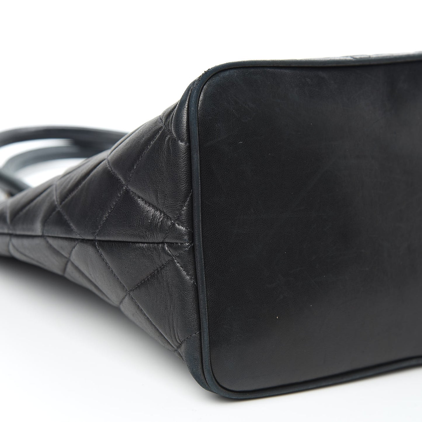 Lambskin Quilted Medallion Tote Black