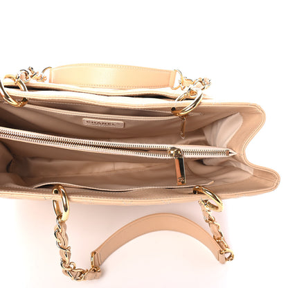 Chanel Caviar Quilted Grand Shopping Tote GST Beige 4 of 5