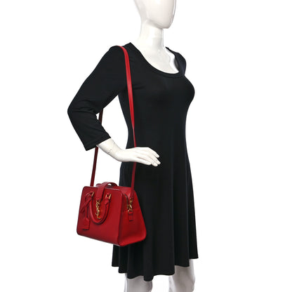 Saint Laurent Calfskin Baby Monogram Cabas Red 2 of 8