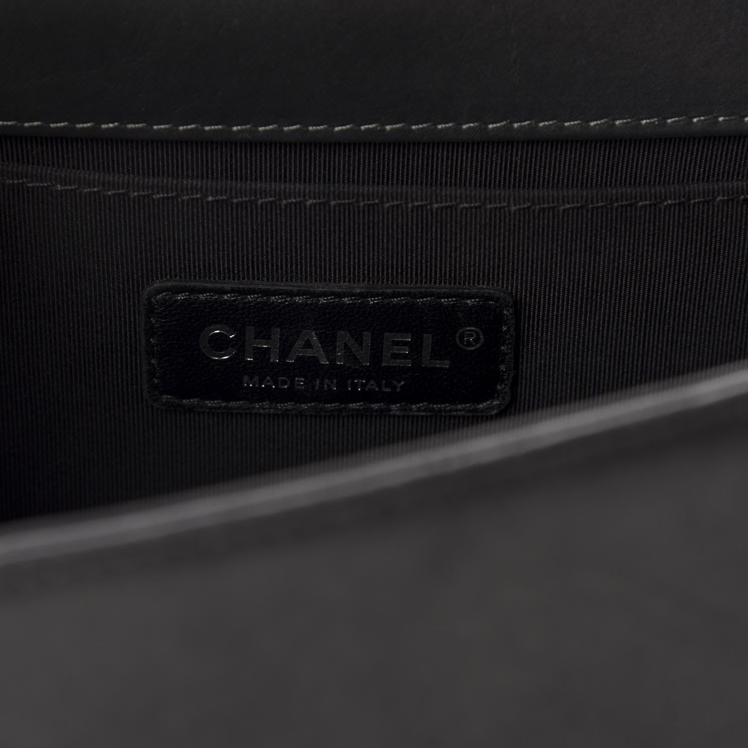 Chanel Iridescent Calfskin Embellished Double Stitch Medium Boy Flap Black 8 of 12