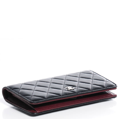 Chanel Lambskin Quilted Yen Wallet Black 4 of 9
