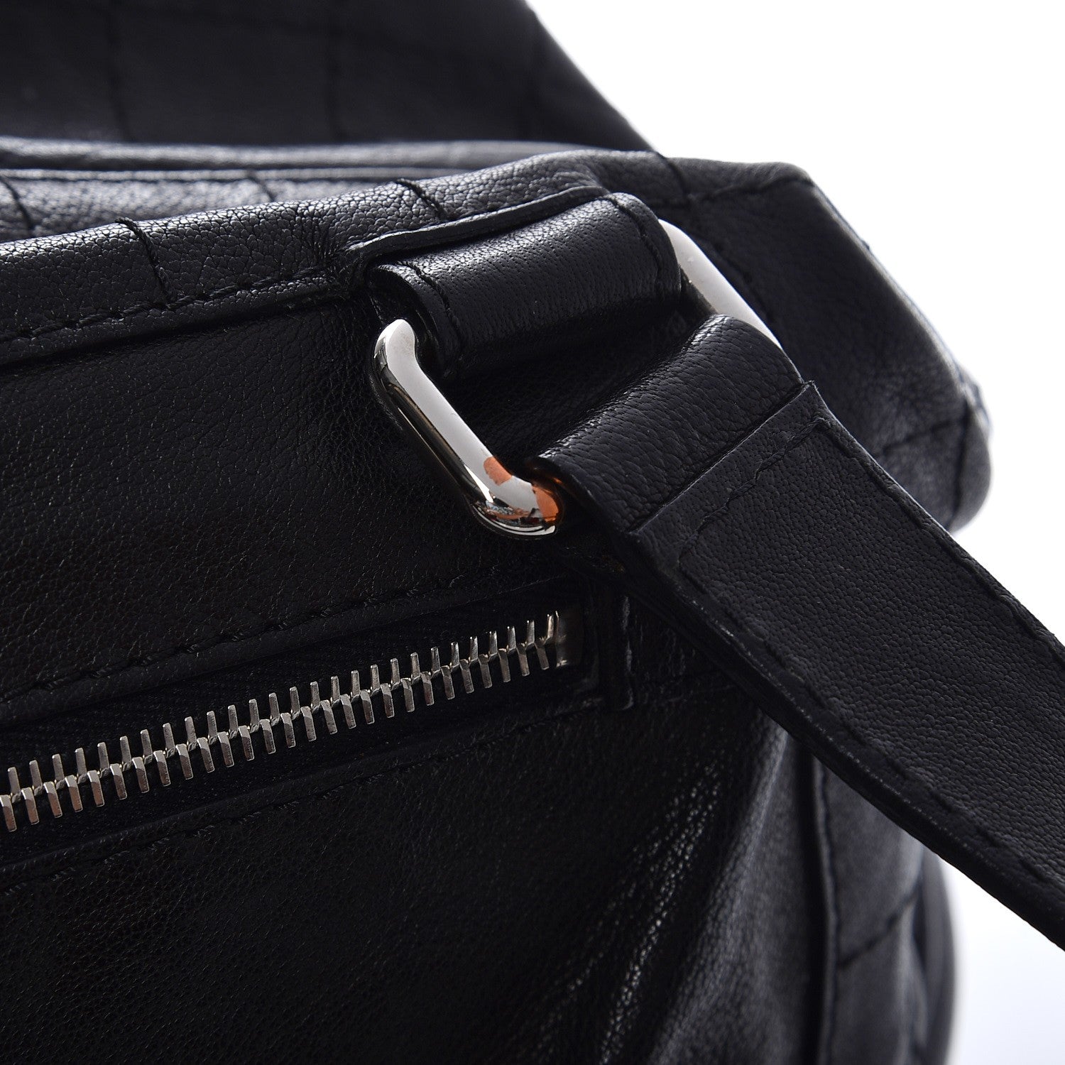 Chanel Distressed Caviar Outdoor Bowler Black 8 of 11