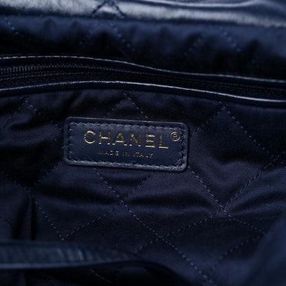 Chanel Shiny Calfskin Quilted Chanel 22 Navy Blue 7 of 11